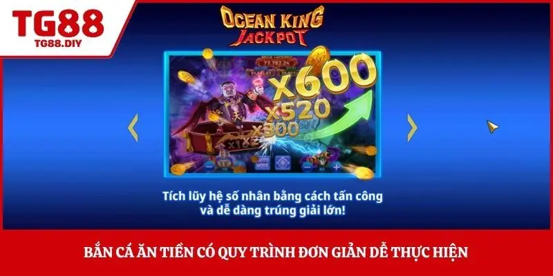 Bắn cá ăn tiền có quy trình đơn giản dễ thực hiện