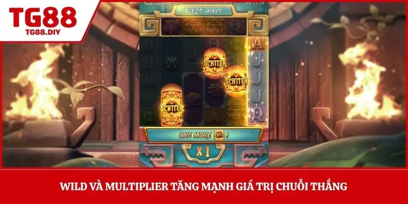 Wild và multiplier tăng mạnh giá trị chuỗi thắng 